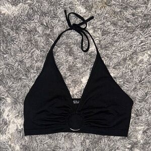 Black Halter Bikini Top